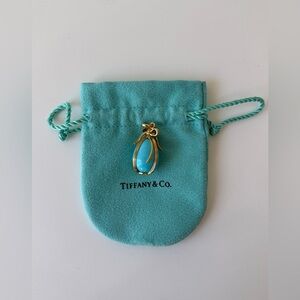 Tiffany & Co. Jean Schlumberger 18k Yellow Gold Turquoise Egg Pendant